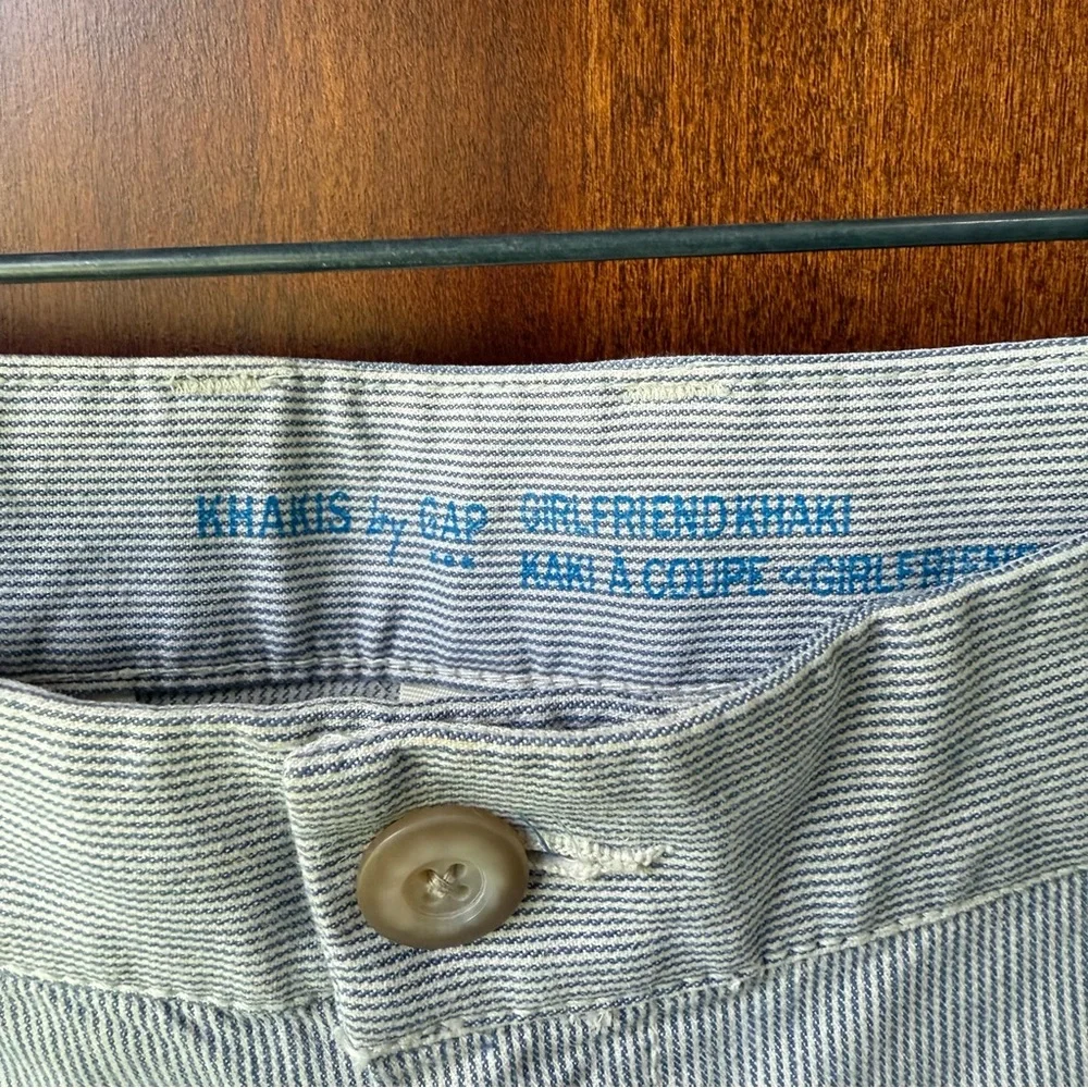 Women’s Striped Gap Girlfriend Khakis Size 10R - Picture 5 of 14